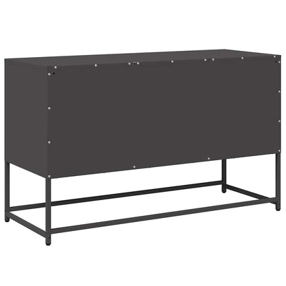 Tv-meubel 100,5x39x60,5 cm staal zwart