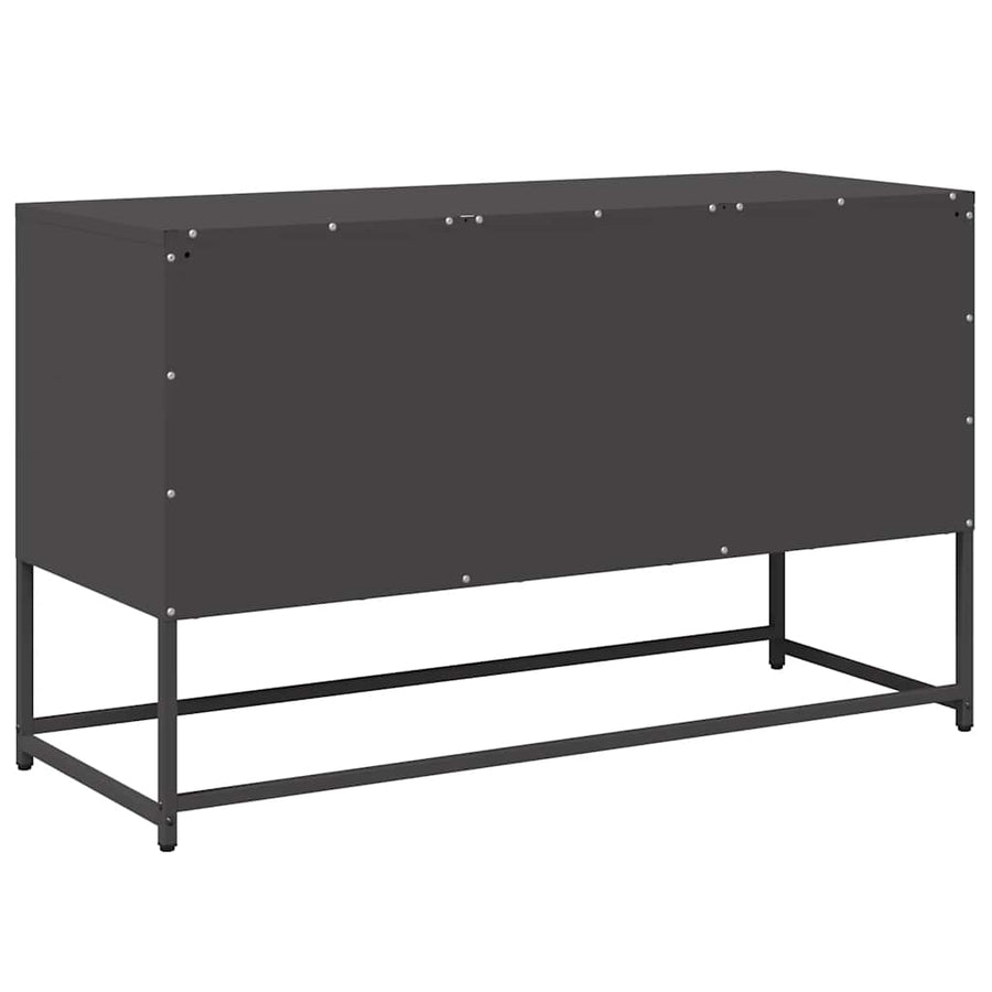 Tv-meubel 100,5x39x60,5 cm staal zwart