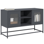 Tv-meubel 100,5x39x60,5 cm staal antraciet
