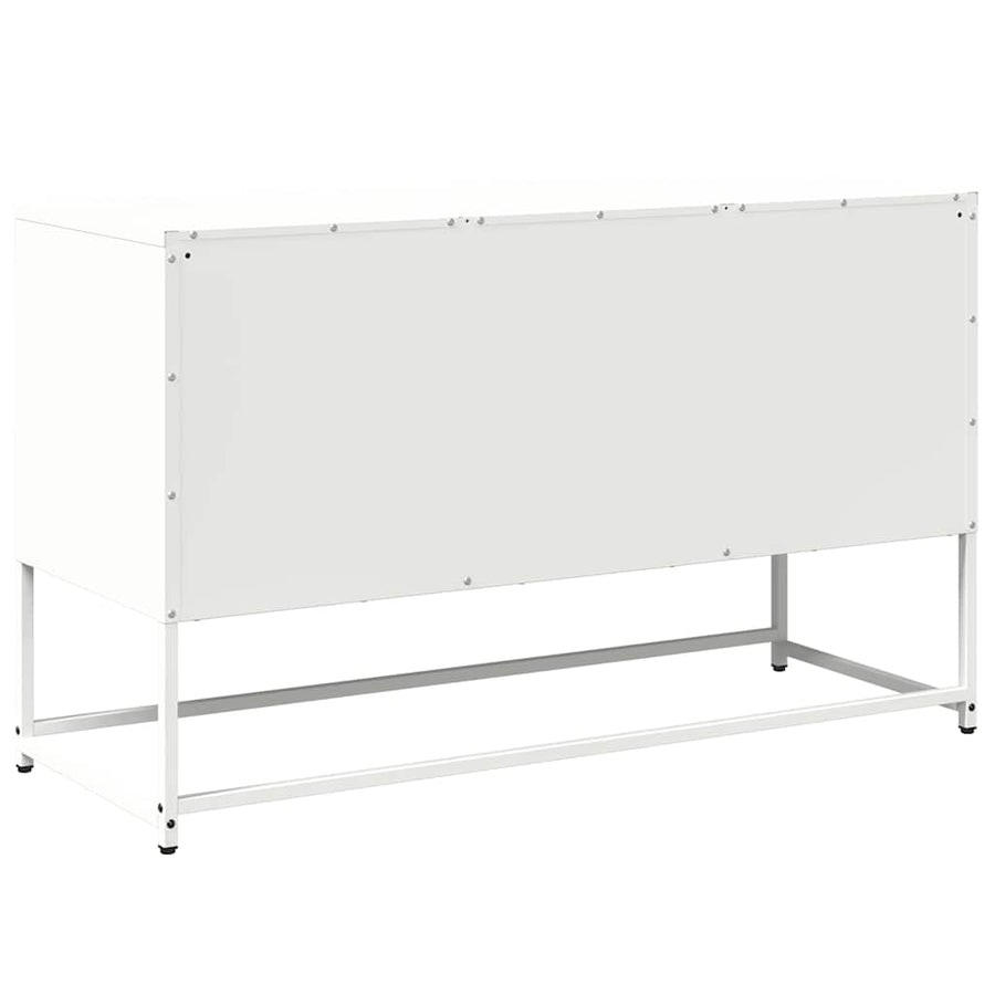 Tv-meubel 100,5x39x60,5 cm staal wit