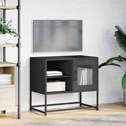 Tv-meubel 68x39x60,5 cm staal zwart