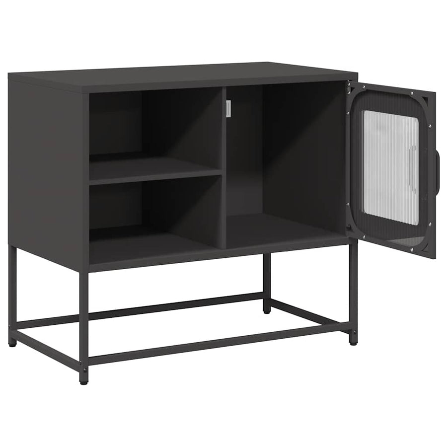 Tv-meubel 68x39x60,5 cm staal zwart
