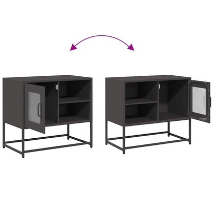 Tv-meubel 68x39x60,5 cm staal zwart