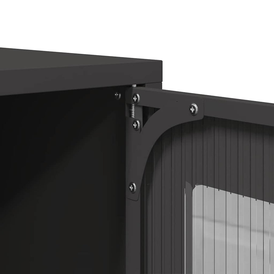 Tv-meubel 68x39x60,5 cm staal zwart