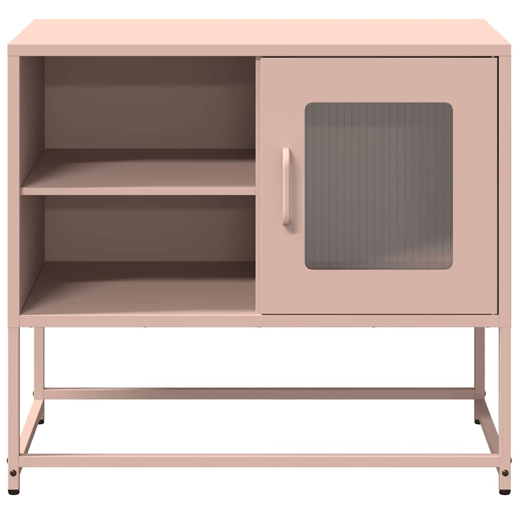 Tv-meubel 68x39x60,5 cm staal roze