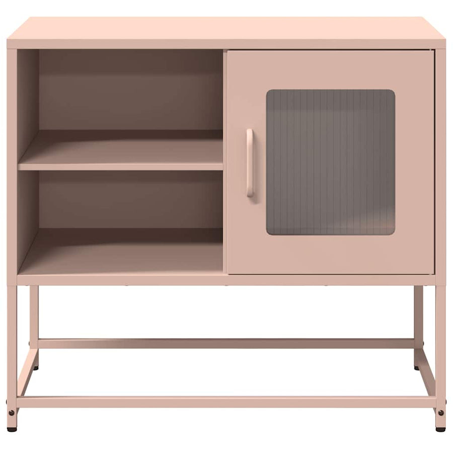 Tv-meubel 68x39x60,5 cm staal roze