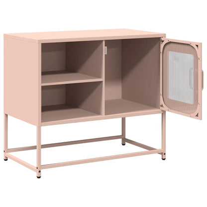 Tv-meubel 68x39x60,5 cm staal roze