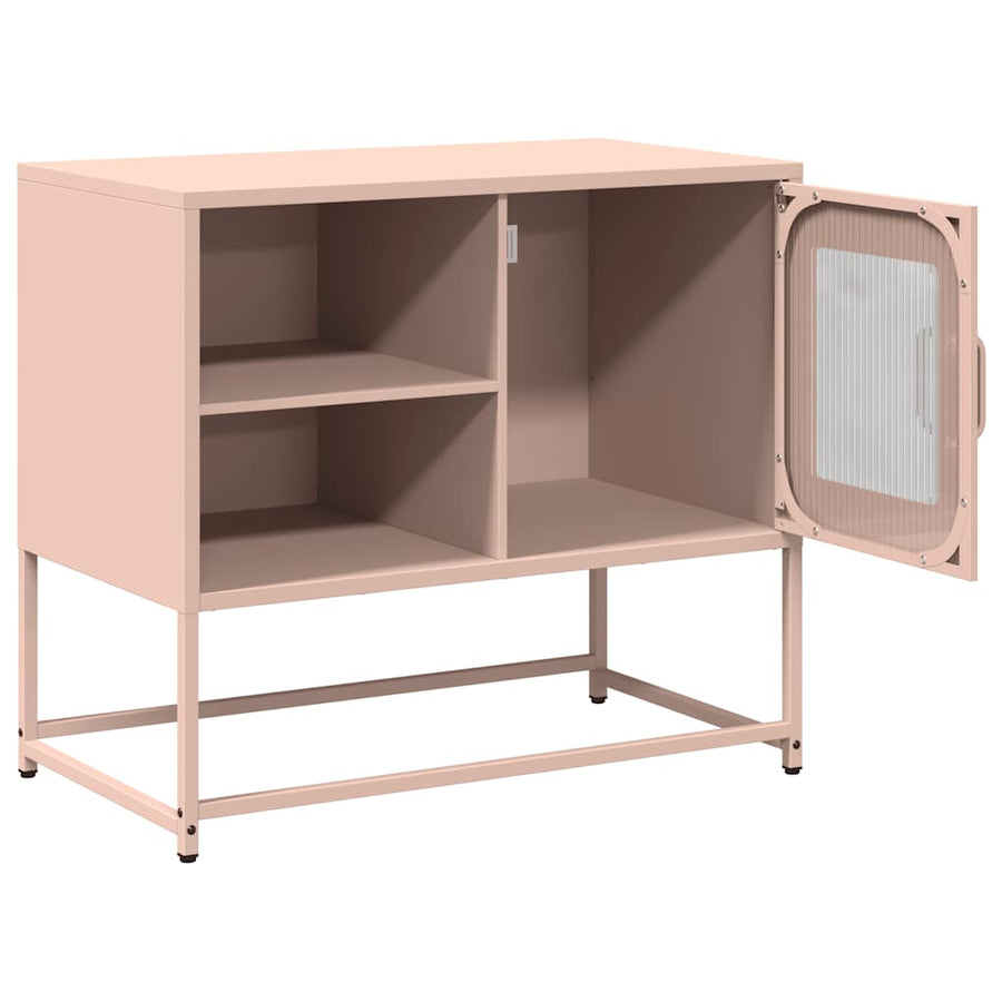 Tv-meubel 68x39x60,5 cm staal roze