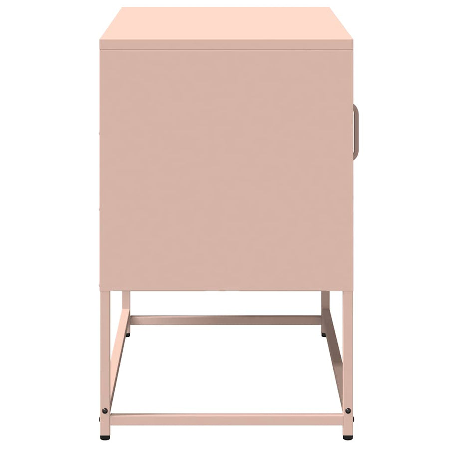 Tv-meubel 68x39x60,5 cm staal roze