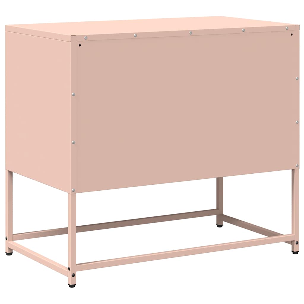 Tv-meubel 68x39x60,5 cm staal roze