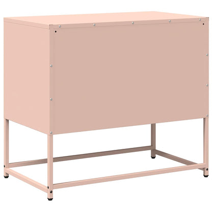 Tv-meubel 68x39x60,5 cm staal roze