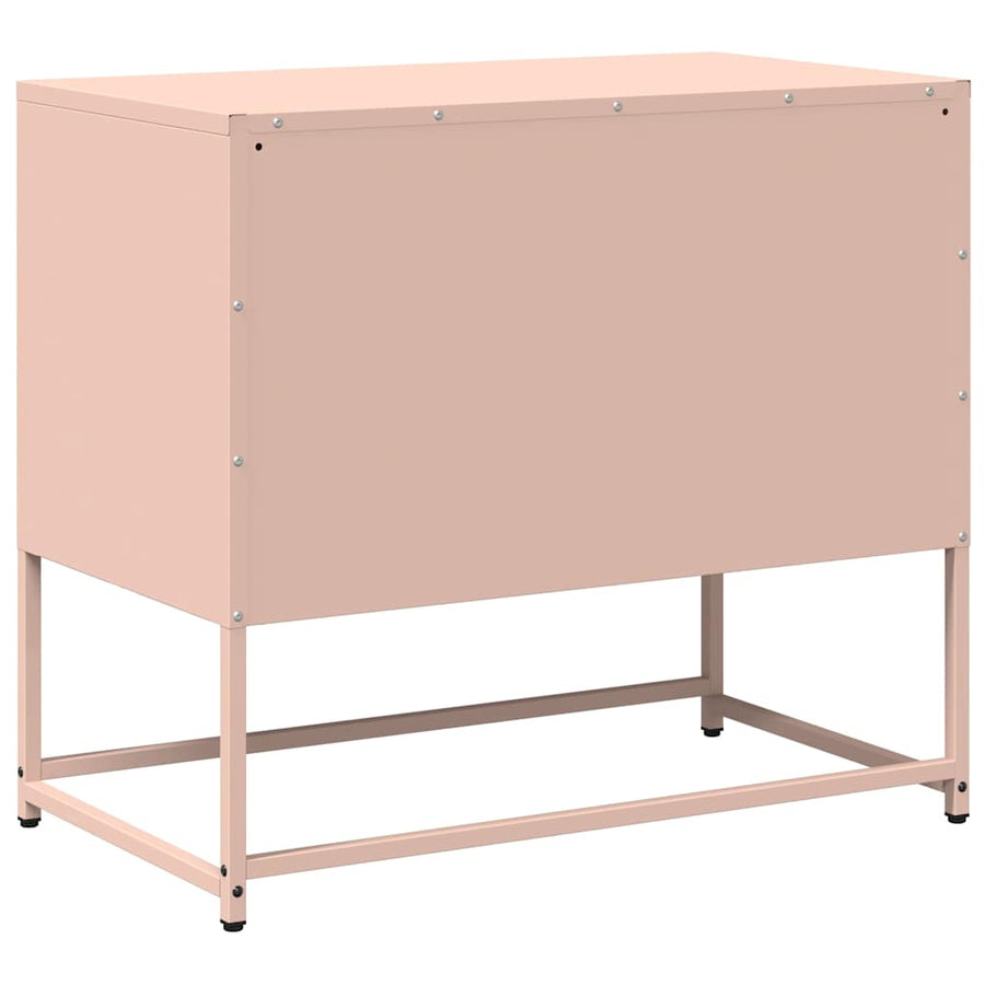 Tv-meubel 68x39x60,5 cm staal roze