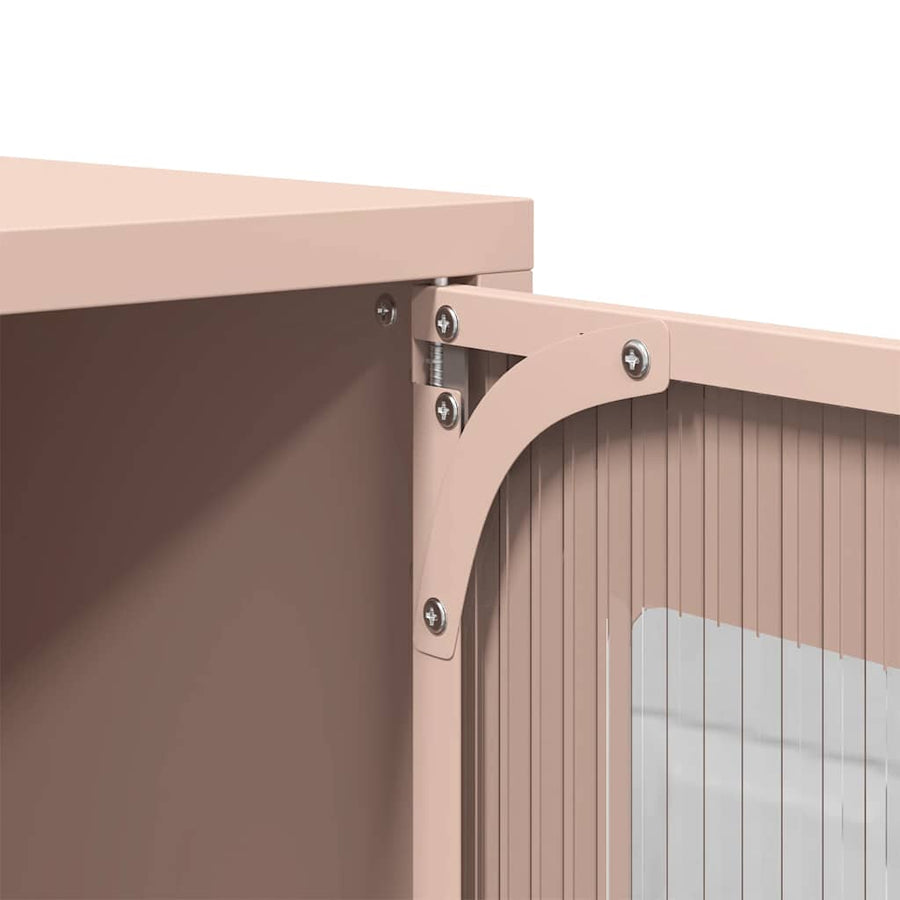 Tv-meubel 68x39x60,5 cm staal roze