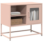 Tv-meubel 68x39x60,5 cm staal roze wandmontage