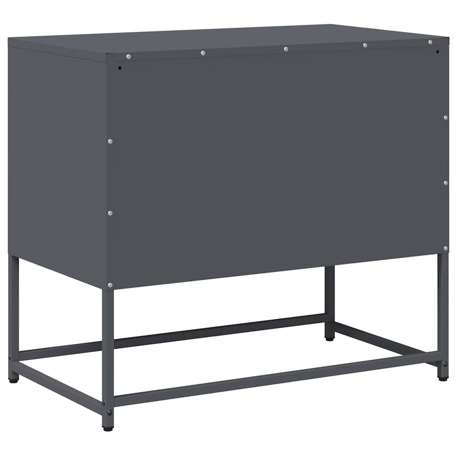 Tv-meubel 68x39x60,5 cm staal antracietkleurig
