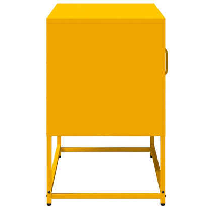 Tv-meubel 68x39x60,5 cm staal mosterdgeel