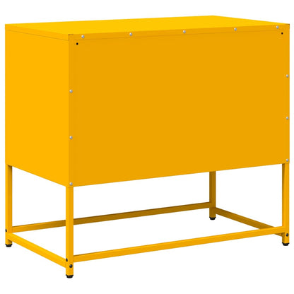 Tv-meubel 68x39x60,5 cm staal mosterdgeel
