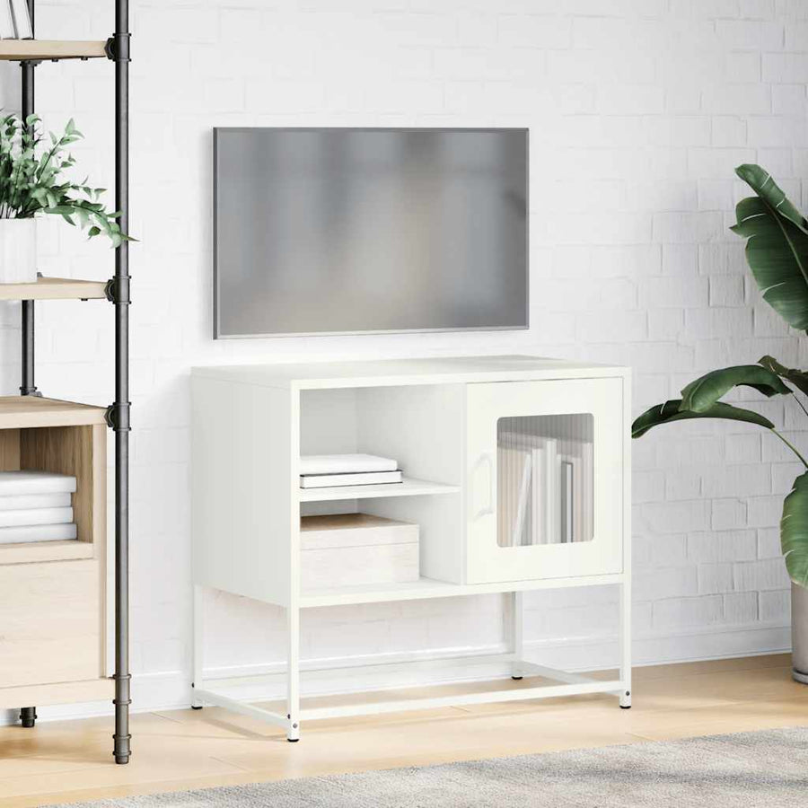 Tv-meubel 68x39x60,5 cm staal wit