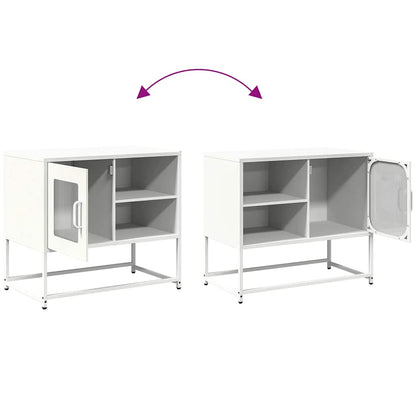 Tv-meubel 68x39x60,5 cm staal wit