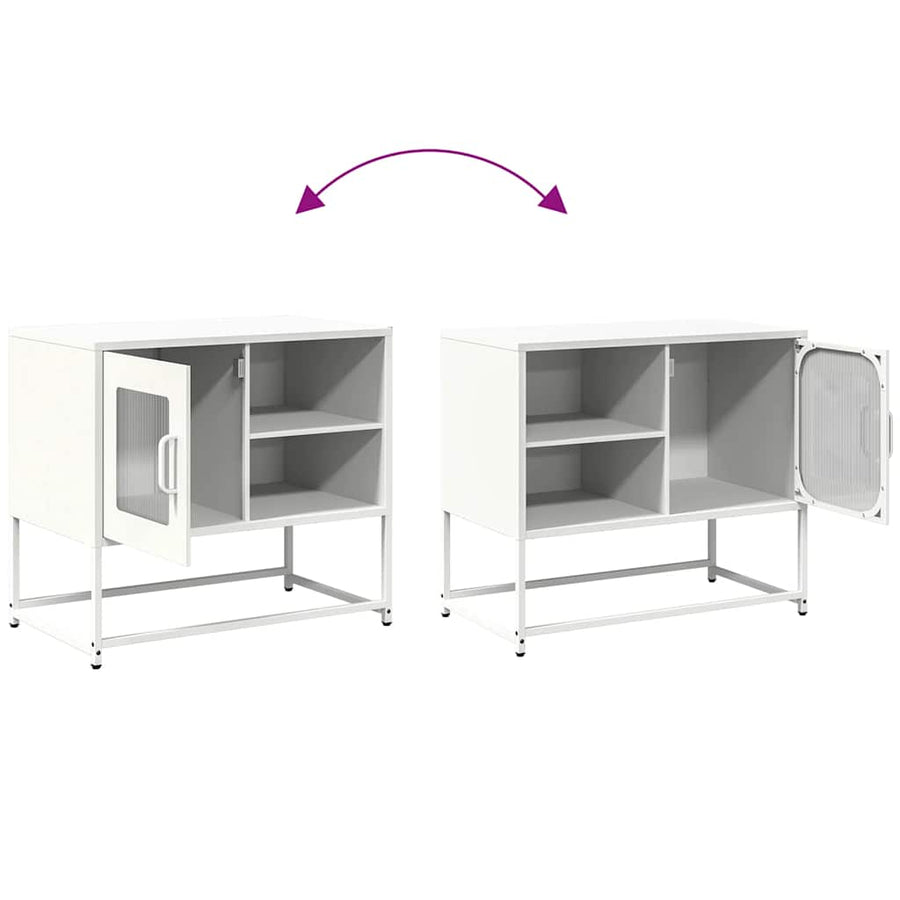 Tv-meubel 68x39x60,5 cm staal wit