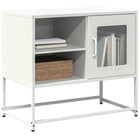Tv-meubel 68x39x60,5 cm staal wit wandmontage
