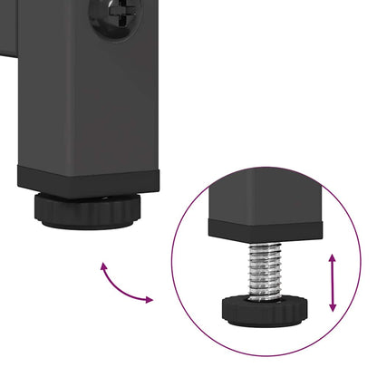 Hoge kast 36x39x123 cm koudgewalst staal zwart