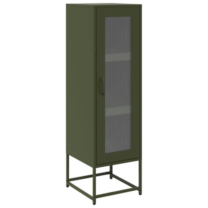Hoge kast 36x39x123 cm koudgewalst staal olijfgroen
