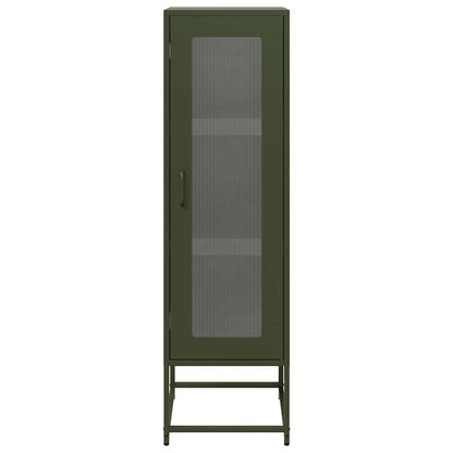 Hoge kast 36x39x123 cm koudgewalst staal olijfgroen