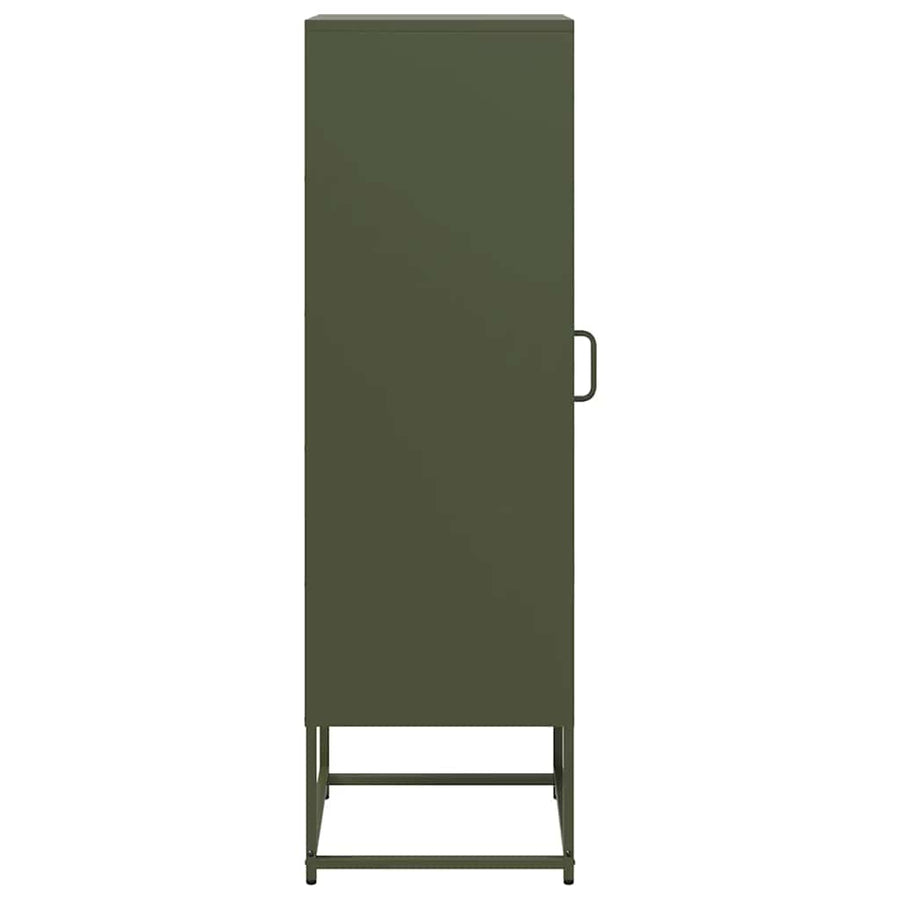 Hoge kast 36x39x123 cm koudgewalst staal olijfgroen