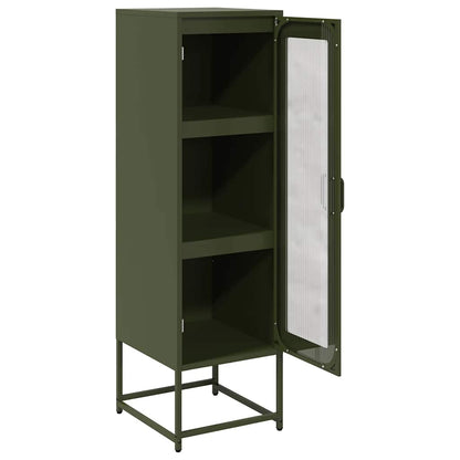 Hoge kast 36x39x123 cm koudgewalst staal olijfgroen
