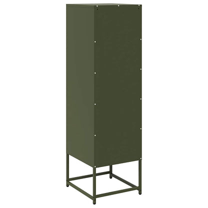 Hoge kast 36x39x123 cm koudgewalst staal olijfgroen