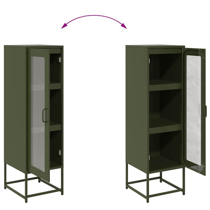 Hoge kast 36x39x123 cm koudgewalst staal olijfgroen