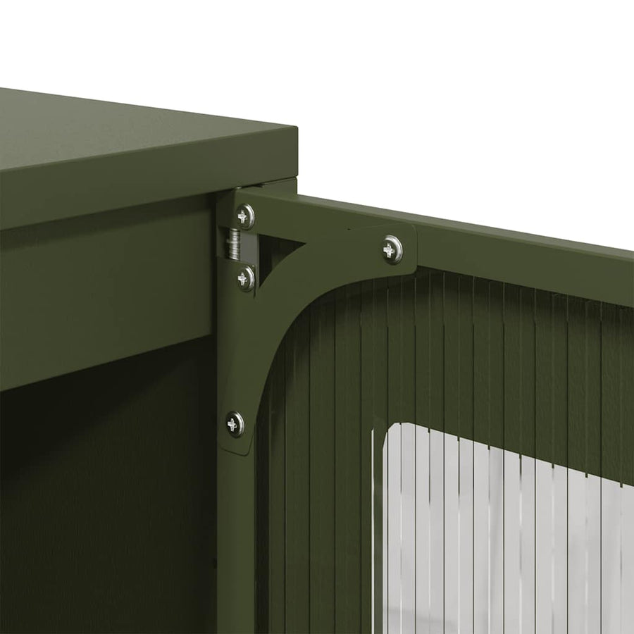 Hoge kast 36x39x123 cm koudgewalst staal olijfgroen