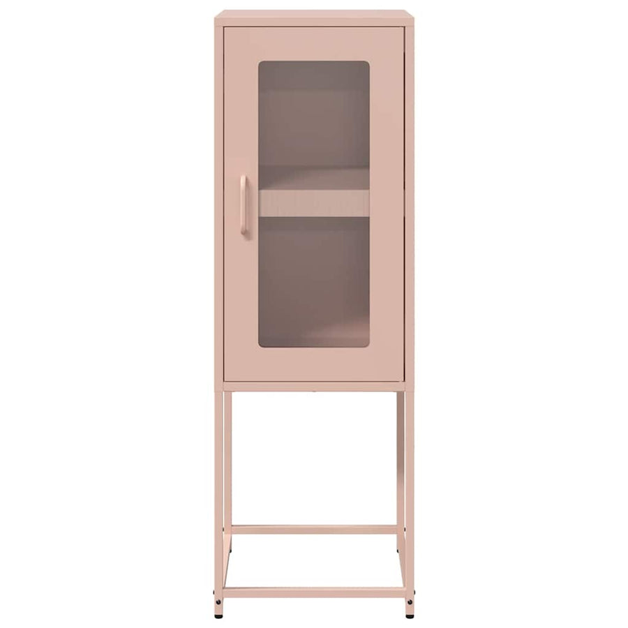 Dressoir 36x39x107 cm koudgewalst staal roze