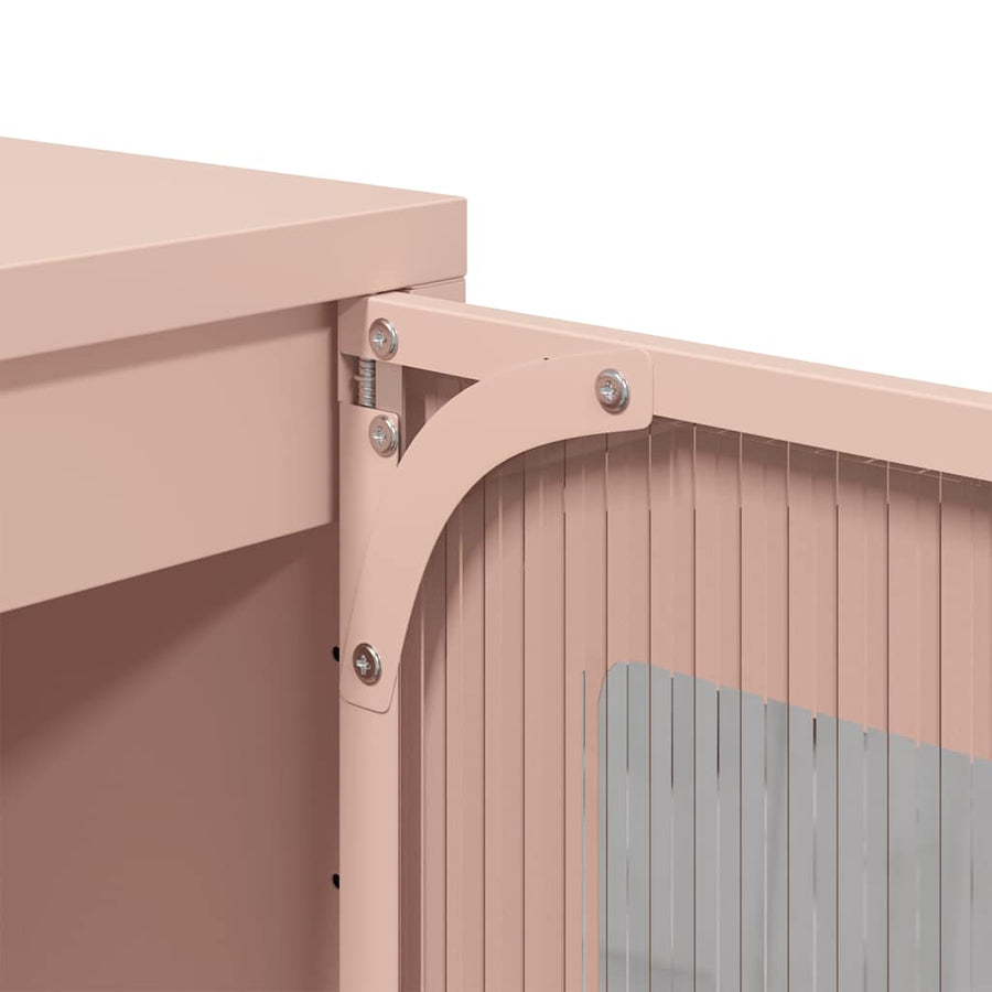 Dressoir 36x39x107 cm koudgewalst staal roze