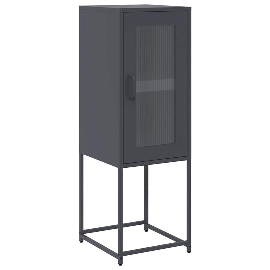 Dressoir 36x39x107 cm koudgewalst staal antracietkleurig