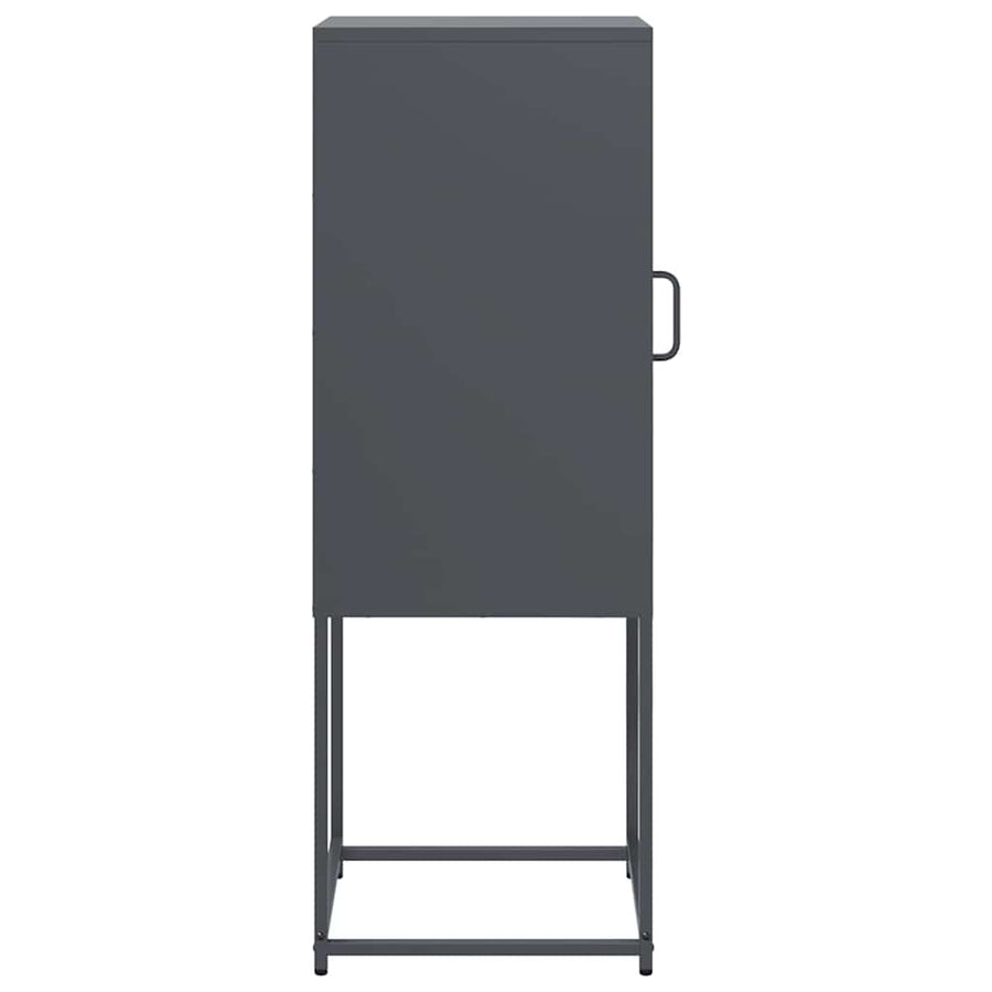 Dressoir 36x39x107 cm koudgewalst staal antracietkleurig