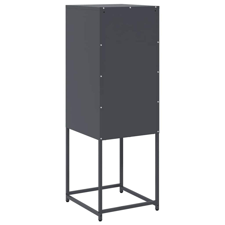 Dressoir 36x39x107 cm koudgewalst staal antracietkleurig