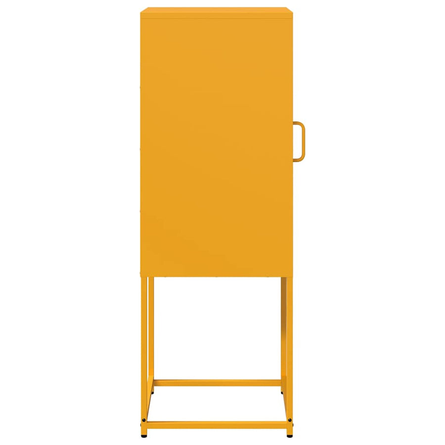 Dressoir 36x39x107 cm koudgewalst staal mosterdgeel