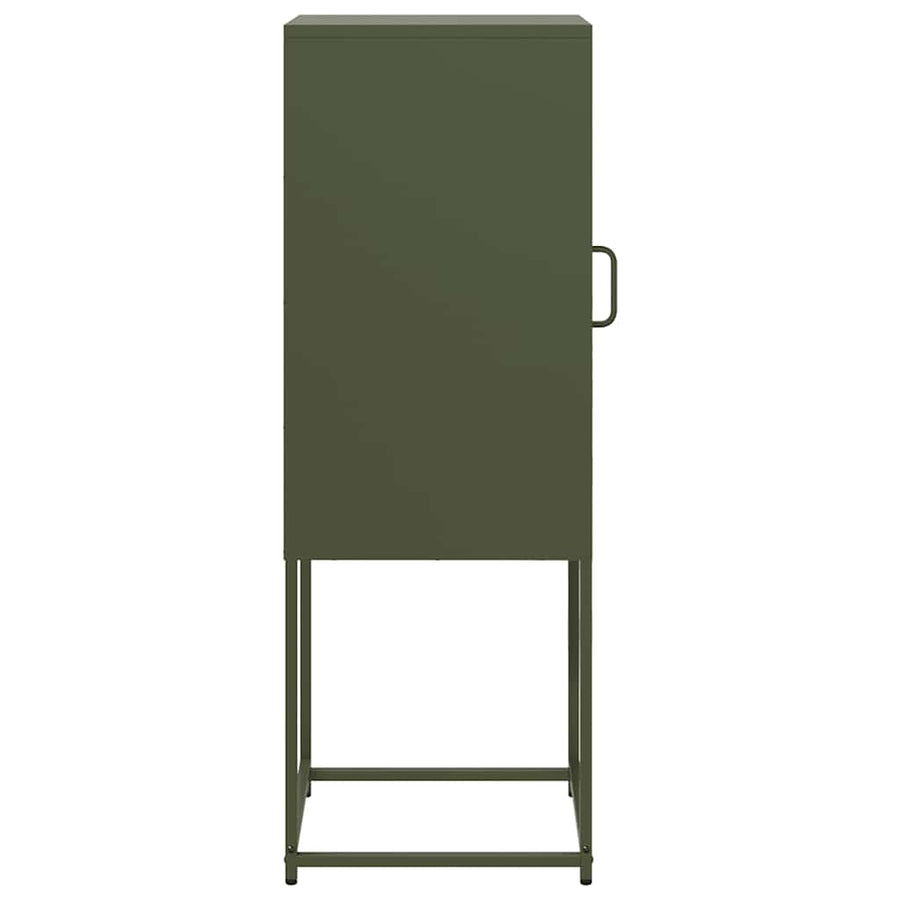 Dressoir 36x39x107 cm koudgewalst staal olijfgroen