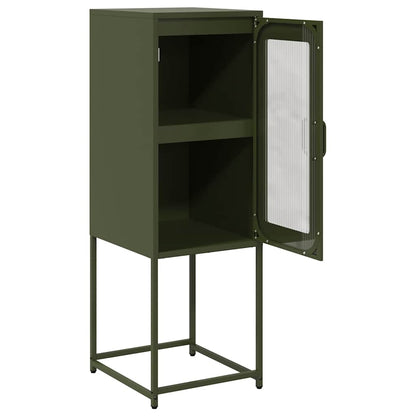 Dressoir 36x39x107 cm koudgewalst staal olijfgroen