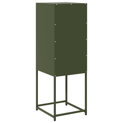 Dressoir 36x39x107 cm koudgewalst staal olijfgroen