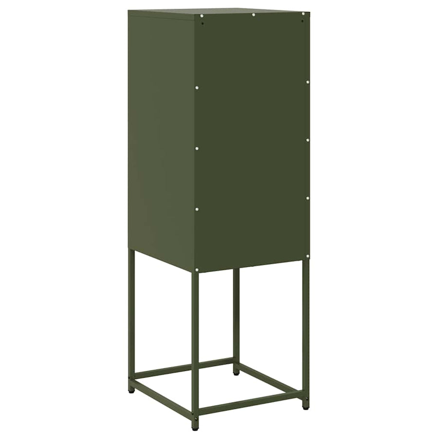 Dressoir 36x39x107 cm koudgewalst staal olijfgroen
