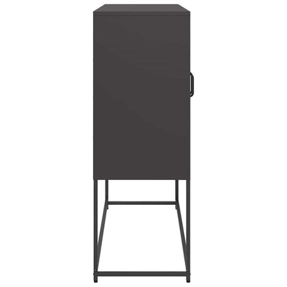 Dressoir 100,5x39x107 cm koudgewalst staal zwart
