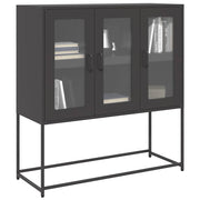 Sideboard 100.5x39x107 cm cold rolled steel black