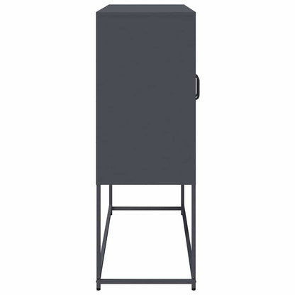 Dressoir 100,5x39x107 cm koudgewalst staal antracietkleurig