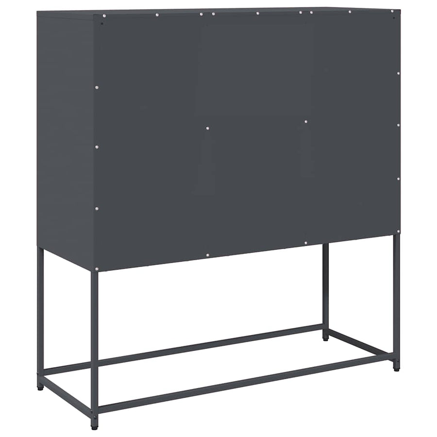 Dressoir 100,5x39x107 cm koudgewalst staal antracietkleurig