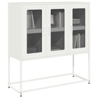 Dressoir 100,5x39x107 cm koudgewalst staal wit wandmontage