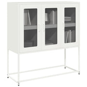 Sideboard 100.5x39x107 cm cold-rolled steel white