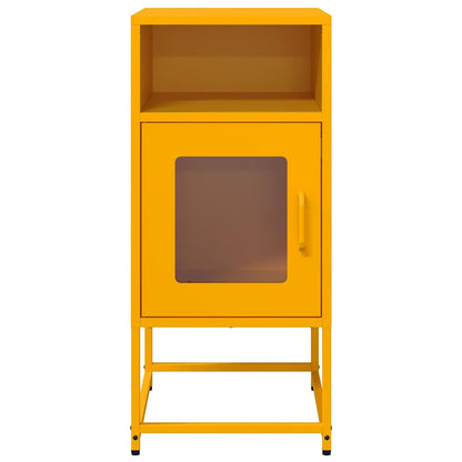 Nachtkastje 36x39x78 cm koudgewalst staal mosterdgeel